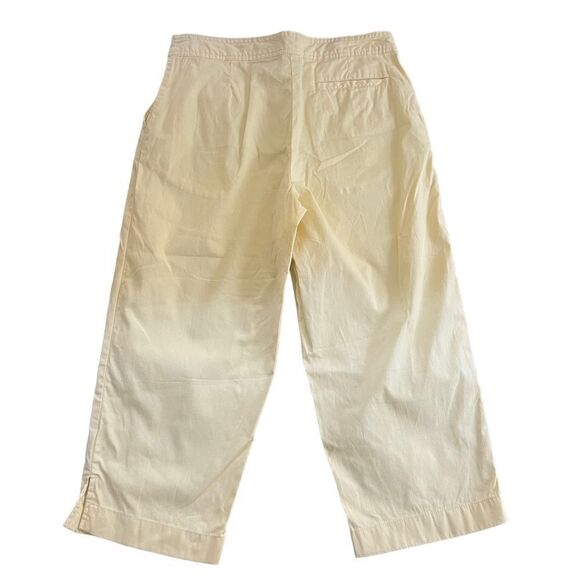 Basic Editions Size 8 Women's Yellow Capri Pants​​​​​ - Picture 2 of 10